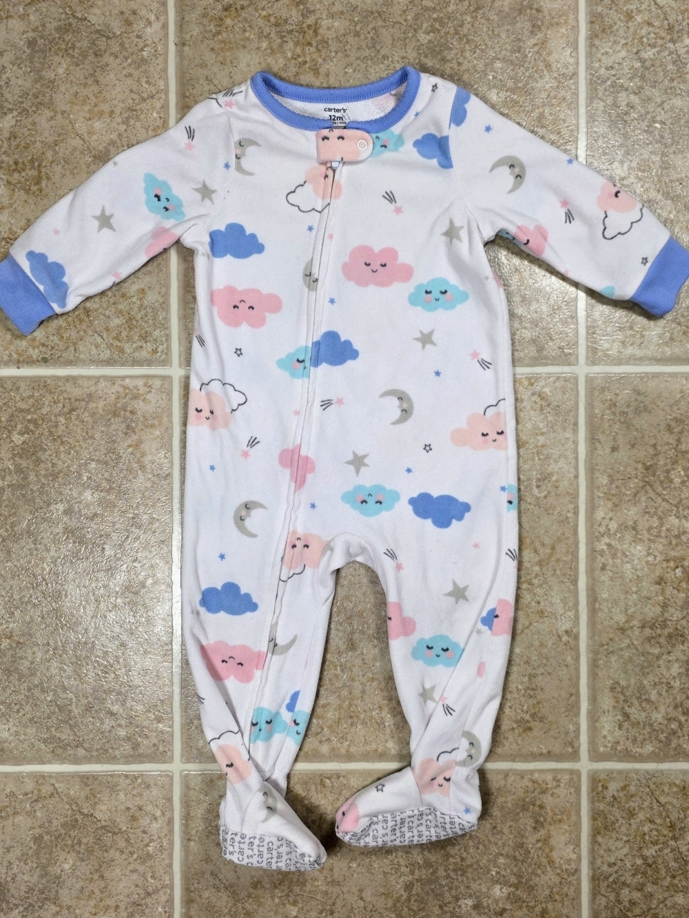 Carter’s 12M Unicorn & Cloud Fleece Footie Pajama Bundle - Picture 3 of 15